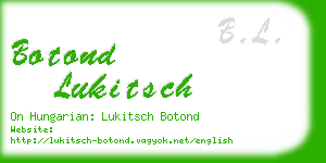 botond lukitsch business card